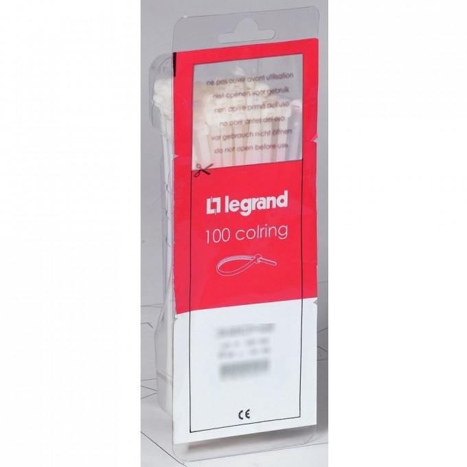 Монтажный хомут LEGRAND Colring для маркировки кабеля полиамид 6/6 ширина 4,6 мм длина 180 мм бесцветный 032063