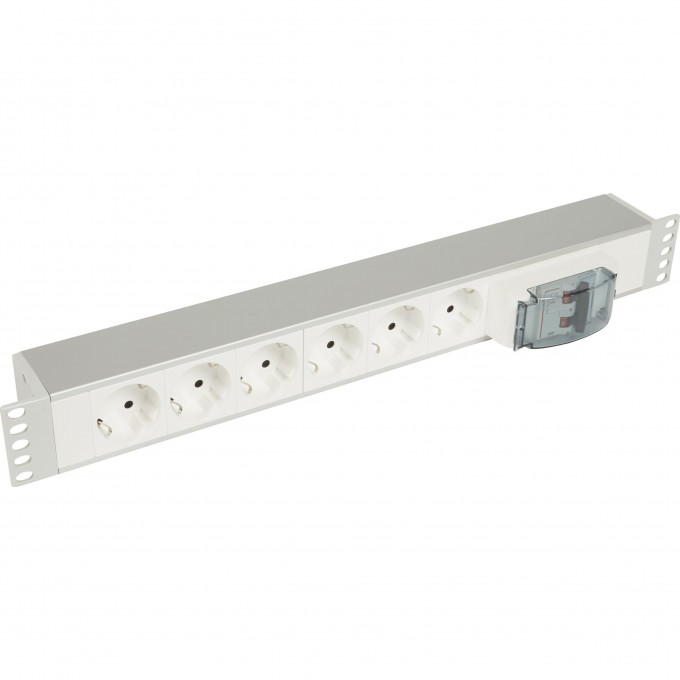 Блок LEGRAND 19" 6 розеток 2К+З+MCB нем.ст. белый 033238