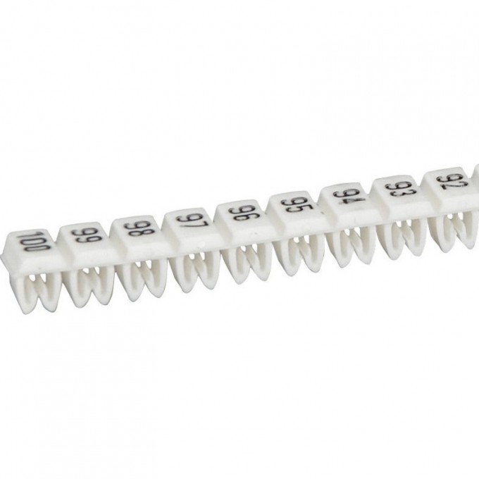 Маркер LEGRAND CAB 3 для клемм и кабелей 1,5-2,5 мм² чёрные цифры на белом фоне цифры 61-80 038163