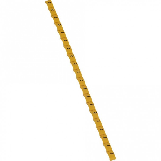 Маркер LEGRAND Duplix чёрная маркировка на желтом фоне условное обозначение переменный ток 038444