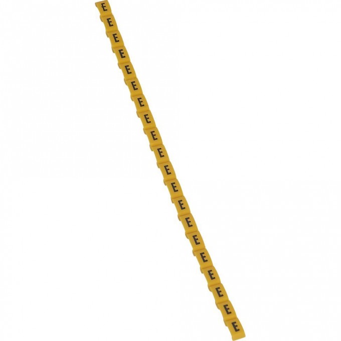 Маркер LEGRAND Duplix чёрная маркировка на желтом фоне заглавная буква E 038414