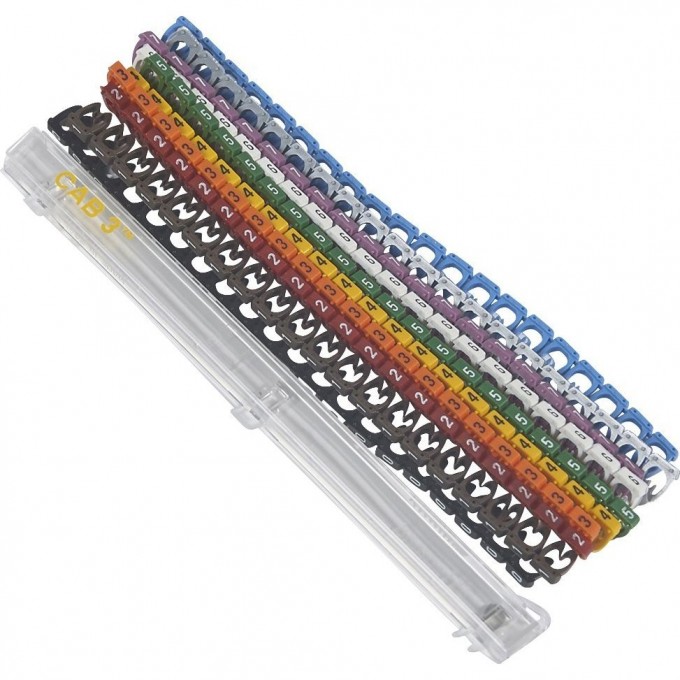 Набор маркеров LEGRAND CAB 3 цифры для кабеля сечением 4-6 мм² 038204