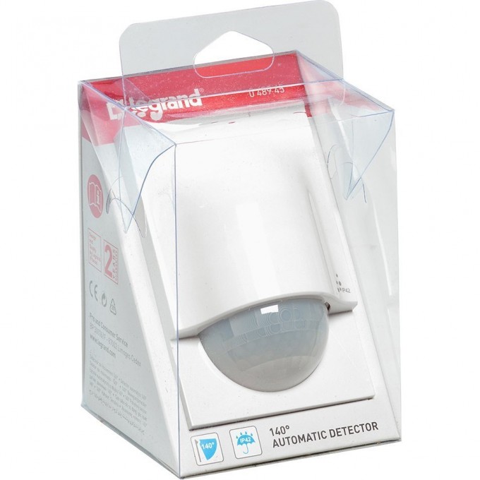 Датчик движения LEGRAND Lighting Management PIR настенный 140° блистер 048945