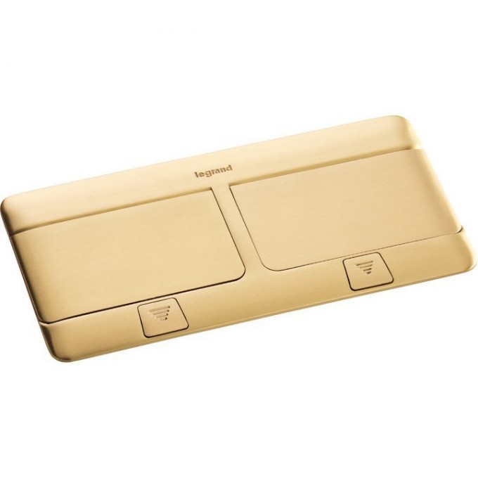 Выдвижной розеточный блок LEGRAND неукомплектованный IP 40 8 модулей латунь 054018