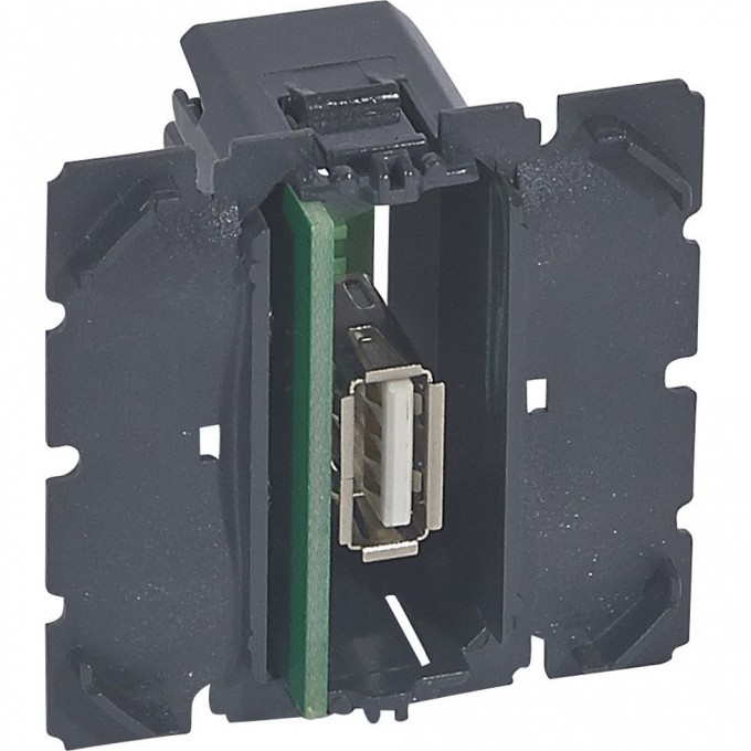 Розетка LEGRAND USB Celiane черный 067352