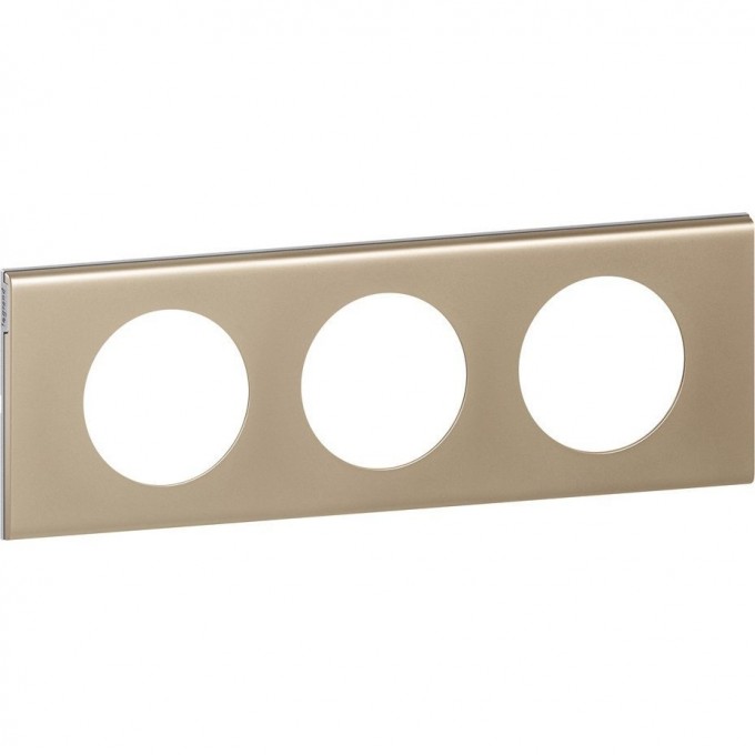 Рамка LEGRAND Celiane 3 поста никель велюр 069113