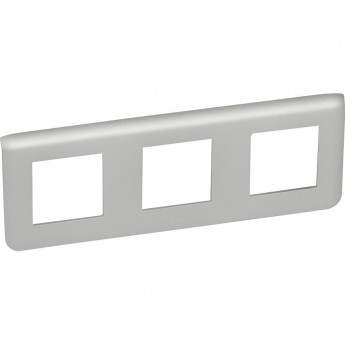 Рамка LEGRAND Mosaic пластиковая горизонтальная 3Х2 модуля алюминий