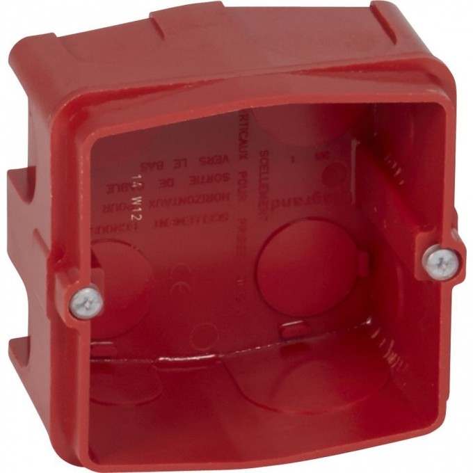 Корпус LEGRAND Batibox кир.ст.для розеток 20/32A глубина 50мм, красный 080185
