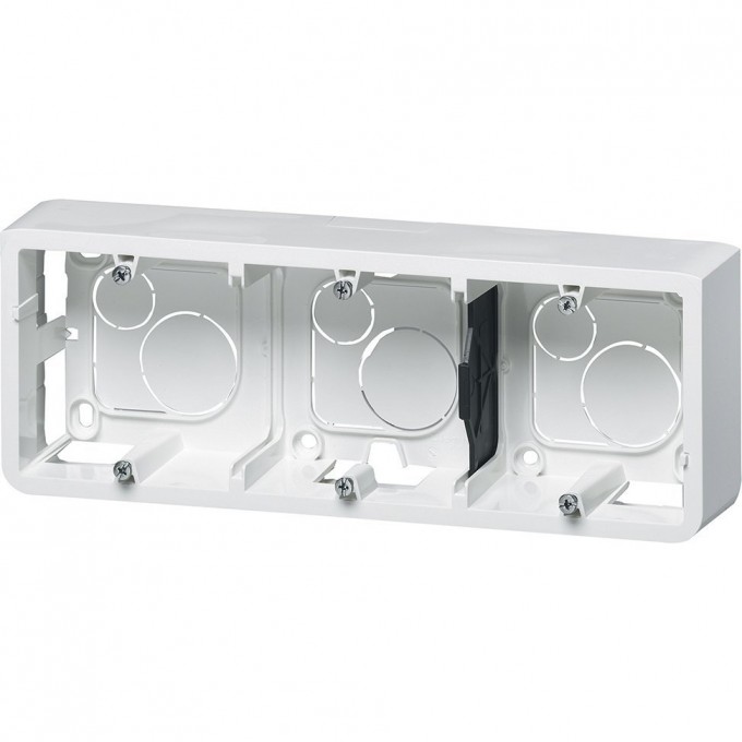 Накладная монтажная коробка LEGRAND Mosaic для суппорта Кат. № 0 802 53 гл. 40 мм 6/8 или 3x2 модуля гориз. монтаж белый 080286