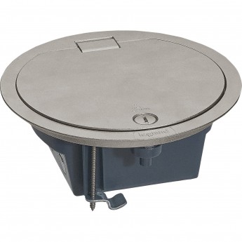 Напольная коробка круглая LEGRAND IP 66 c откидной крышкой 4 модуля нержавеющая сталь