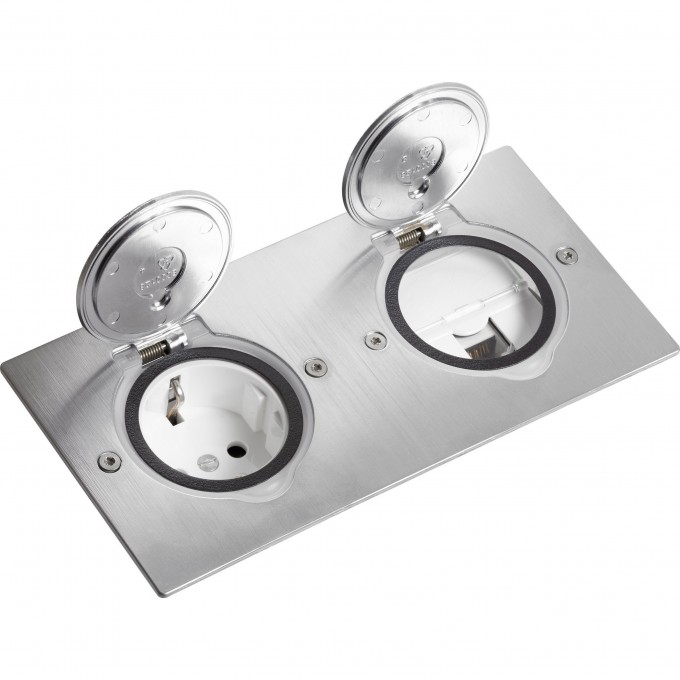 Блок встраиваемый LEGRAND 2х2м нержавеющая сталь 089702