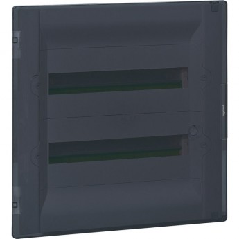 Распределительный щиток LEGRAND Practibox³ скрытого монтажа IP 40 IK 07 2 рейки 36 модулей с клеммиком заземления прозрачная дверь