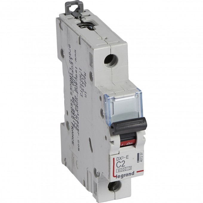 Автоматический выключатель LEGRAND DX³-E 6000 6 кА тип C 1П 230/400 В 2А 1 модуль белый 407257