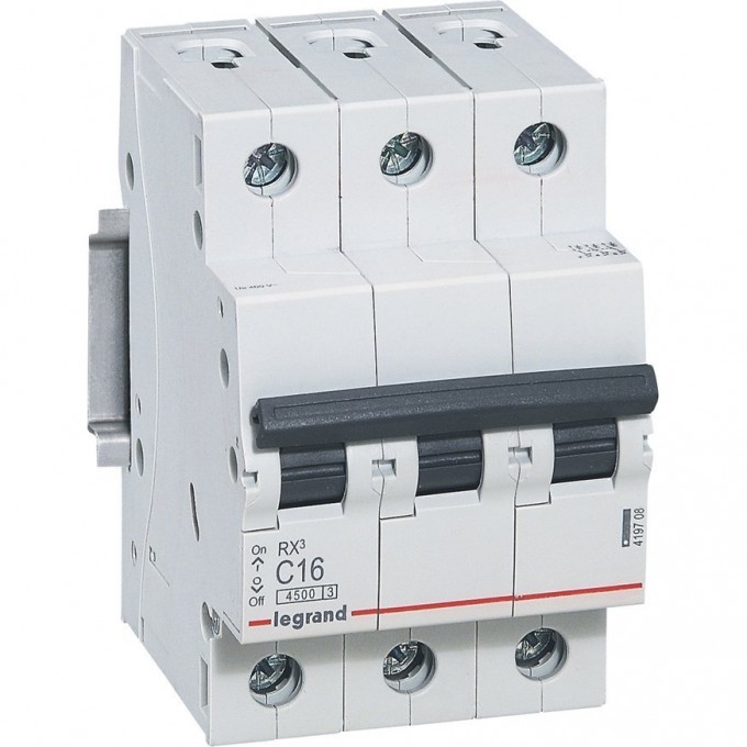 Автоматический выключатель LEGRAND RX3 4,5кА 40А 3П тип C белый 419712