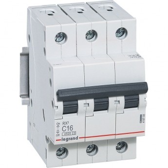Автоматический выключатель LEGRAND RX3 4,5кА 50А 3П тип C белый