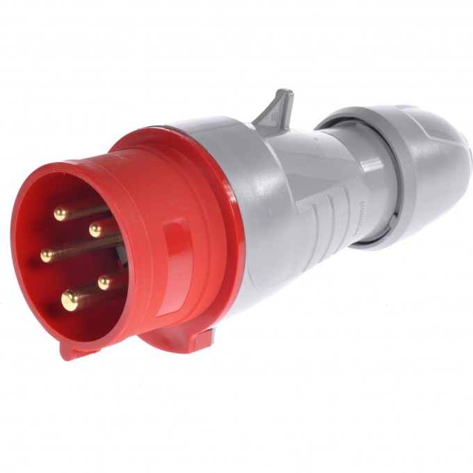 Прямая вилка LEGRAND P17 Tempra Pro IP 44 380/415 В 16 A 2К+З 555127