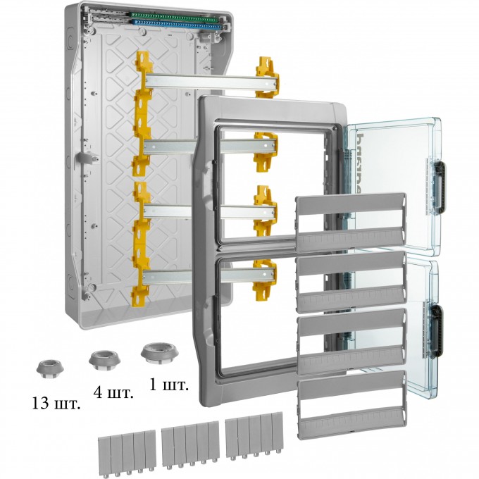 Щиток LEGRAND Plexo³ IP 65 IK 09 4 ряда 125 А 72 модуля серый 601988
