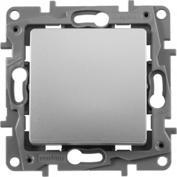 Переключатель одноклавишный LEGRAND Etika автоматические клеммы 10 AX 250 В алюминий Переключатель одноклавишный LEGRAND Etika автоматические клеммы 10 AX 250 В алюминий