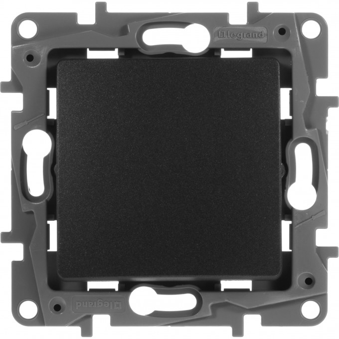 Переключатель одноклавишный LEGRAND Etika автоматические клеммы 10 AX 250 В антрацит 672605