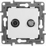 Розетка LEGRAND TV/SAT двухкабельная ETIKA белый 672257