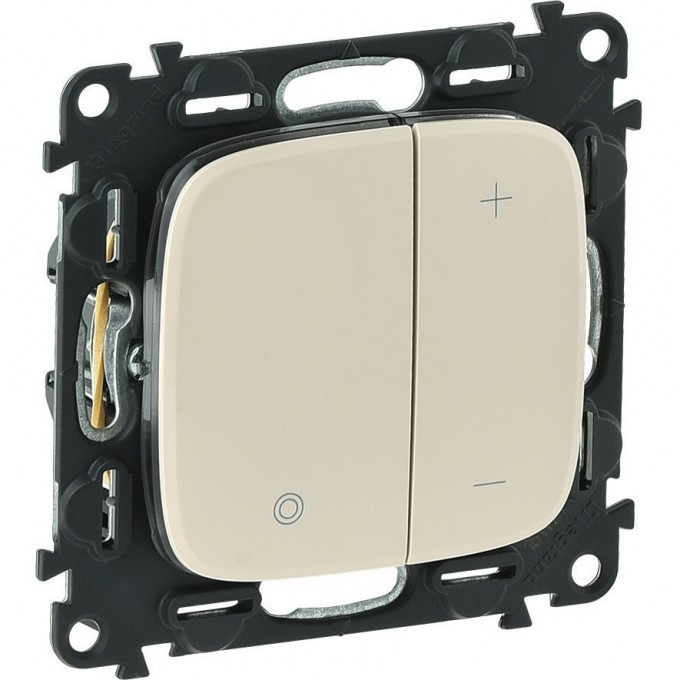 Светорегулятор LEGRAND Valena ALLURE кнопочный универсальный 400Вт без нейтрали с лицевой панелью слоновая кость 752862