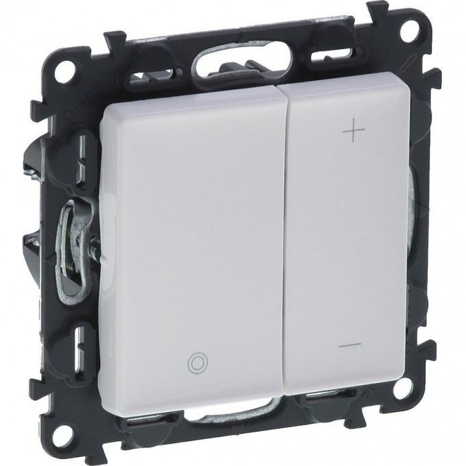 Светорегулятор LEGRAND Valena LIFE кнопочный универсальный 400Вт без нейтрали с лицевой панелью цвет белый 752462