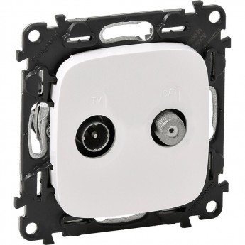 Розетка LEGRAND Valena ALLURE TV-SAT двухкабельная с лицевой панелью белая