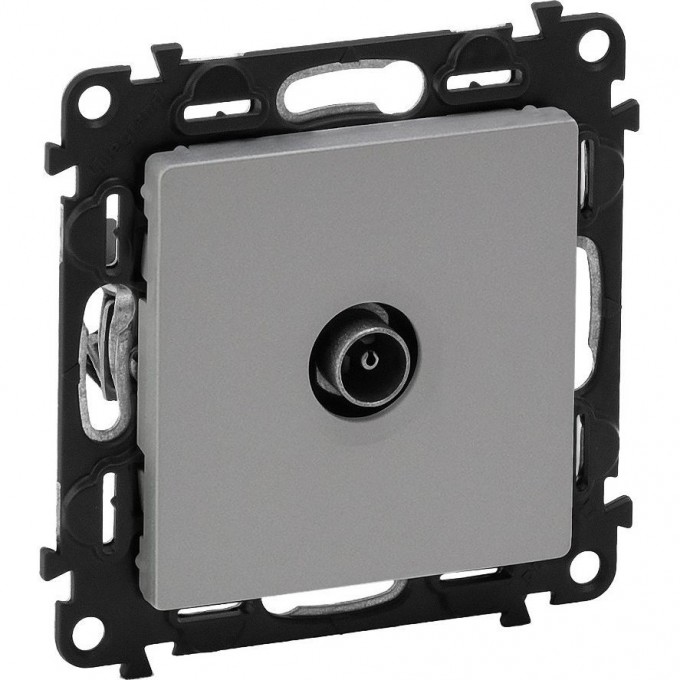 Розетка LEGRAND Valena LIFE ТВ c топологией "звезда" 0-2400 МГц с лицевой панелью алюминий 753651