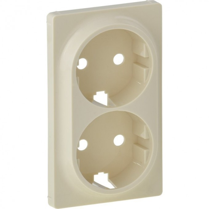 Лицевая панель LEGRAND Valena LIFE для двойной силовой розетки 2х2К+З слоновая кость 754951