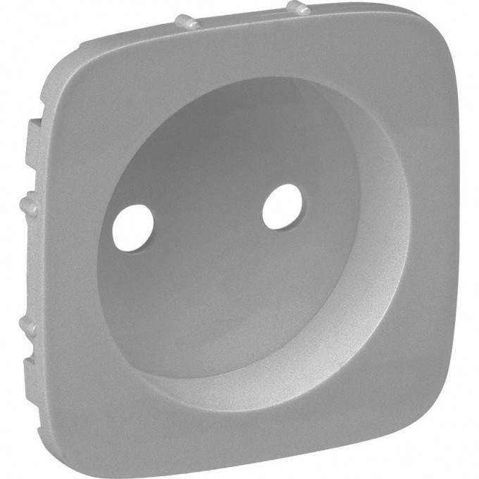 Лицевая панель силовой розетки LEGRAND Valena ALLURE 2К алюминий 754977