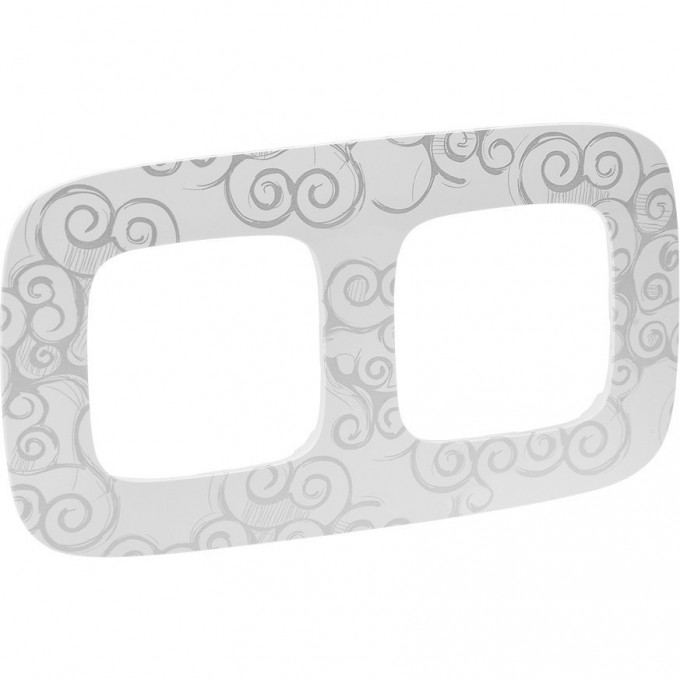 Рамка LEGRAND Valena ALLURE 2-постовая универсальная нарцисс хром 754342