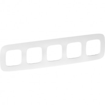 Рамка LEGRAND Valena ALLURE 5-постовая универсальная тиснение белое