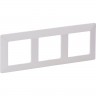 Рамка LEGRAND Valena LIFE "Белая", 3-постовая универсальная, белая 754003