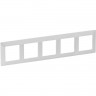 Рамка LEGRAND Valena LIFE "Жемчуг", 5-постовая универсальная, белая 754145