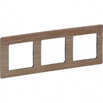Рамка LEGRAND Valena LIFE "Светлое дерево", 3-постовая универсальная, дерево