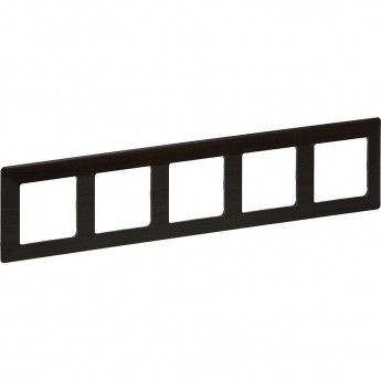 Рамка LEGRAND Valena LIFE "Темное дерево", 5-постовая универсальная, дерево