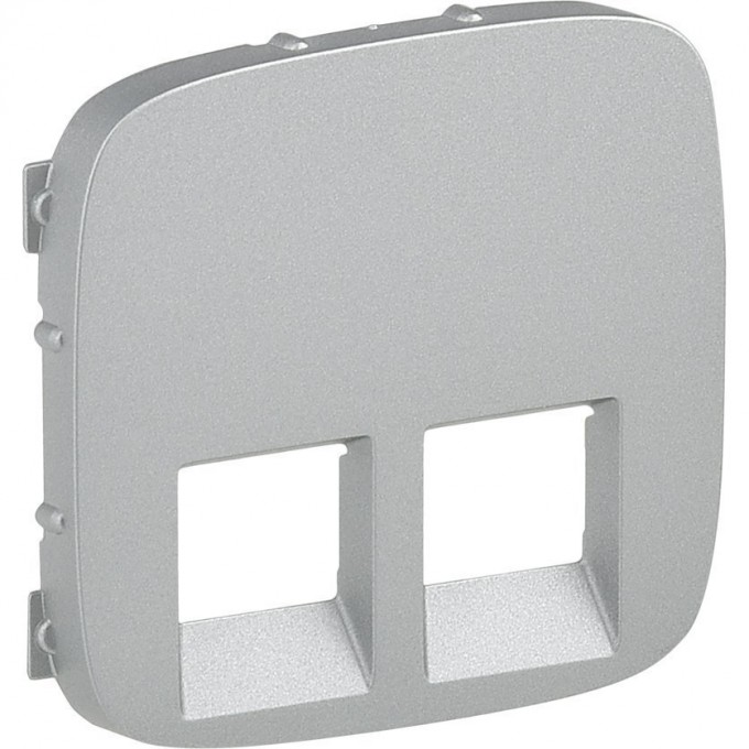 Лицевая панель LEGRAND Valena ALLURE для двойных телефонных/информационных розеток алюминий 755427