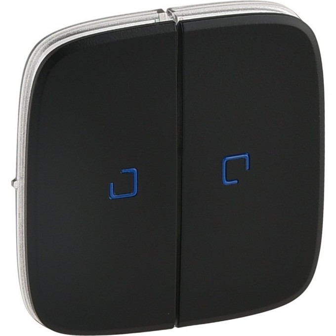 Лицевая панель LEGRAND Valena ALLURE для выключателя двухклавишного с подсветкой антрацит 755228