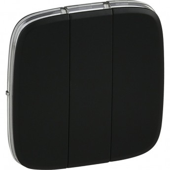 Лицевая панель LEGRAND Valena ALLURE для выключателя трехклавишного антрацит