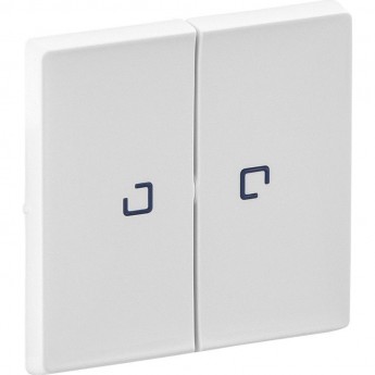Лицевая панель LEGRAND Valena LIFE для выключателя двухклавишного с подсветкой белая