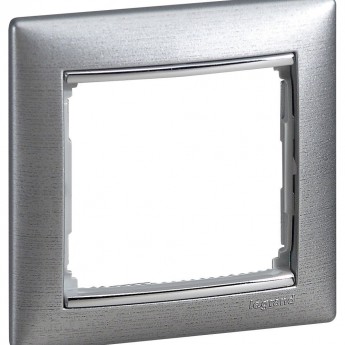 Рамка LEGRAND Valena 1 пост алюминий матовый