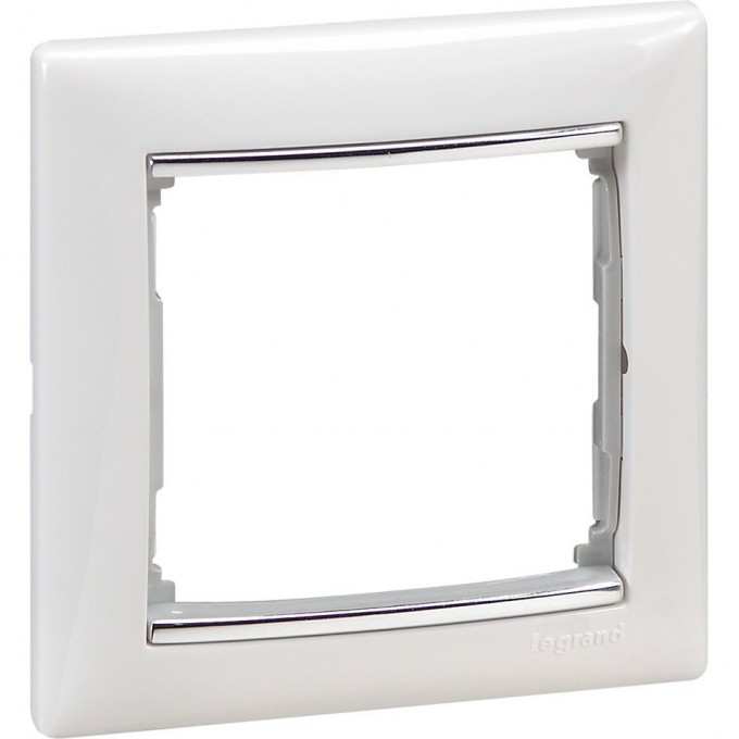 Рамка LEGRAND Valena 1 пост белый/серебряный штрих 770491