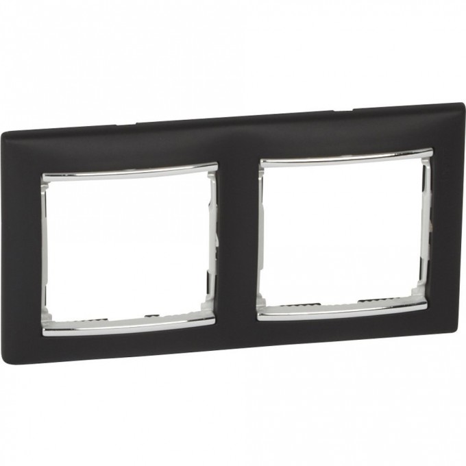 Рамка LEGRAND Valena 2 поста горизонтальный монтаж ноктюрн/серебряный штрих 770392