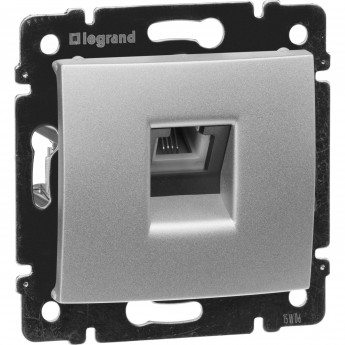 Телефонная розетка LEGRAND Valena RJ11 4 контакта 1 выход алюминий