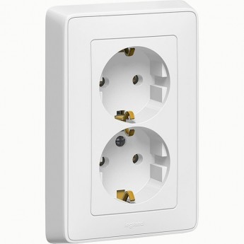 Розетка LEGRAND Cariva 2х2К+3 немецкий стандарт 16 А 250 В белый