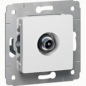 ТВ розетка LEGRAND Cariva звезда 1.5 дБ 2400 МГц белый