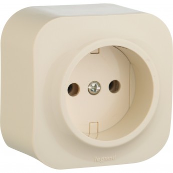 Розетка LEGRAND 2К без шторок 16 A 250 В Quteo IP 20 слоновая кость