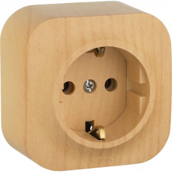 Розетка LEGRAND 2К+З без шторок 16 A 250 В Quteo IP 20 дерево