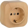 Розетка LEGRAND 2К+З с защитными шторками 16 A 250 В Quteo IP 20 дерево 782280