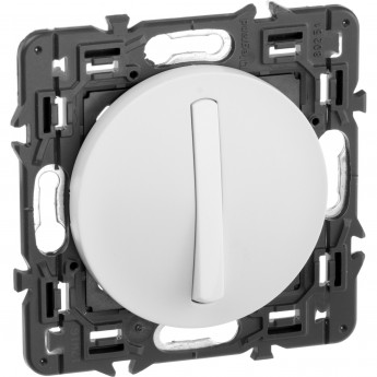 Выключатель LEGRAND Celiane 1-полюсный с тонкой клавишей белый